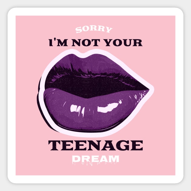 Teenage Dream Lips Sticker by Tip Top Tee's